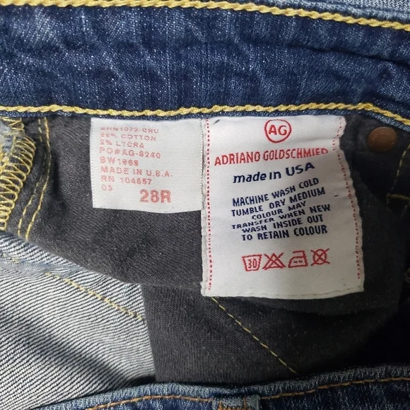 AG Adriano Goldschmeid The Club Flare leg jeans med wash size 28 - Picture 9 of 9